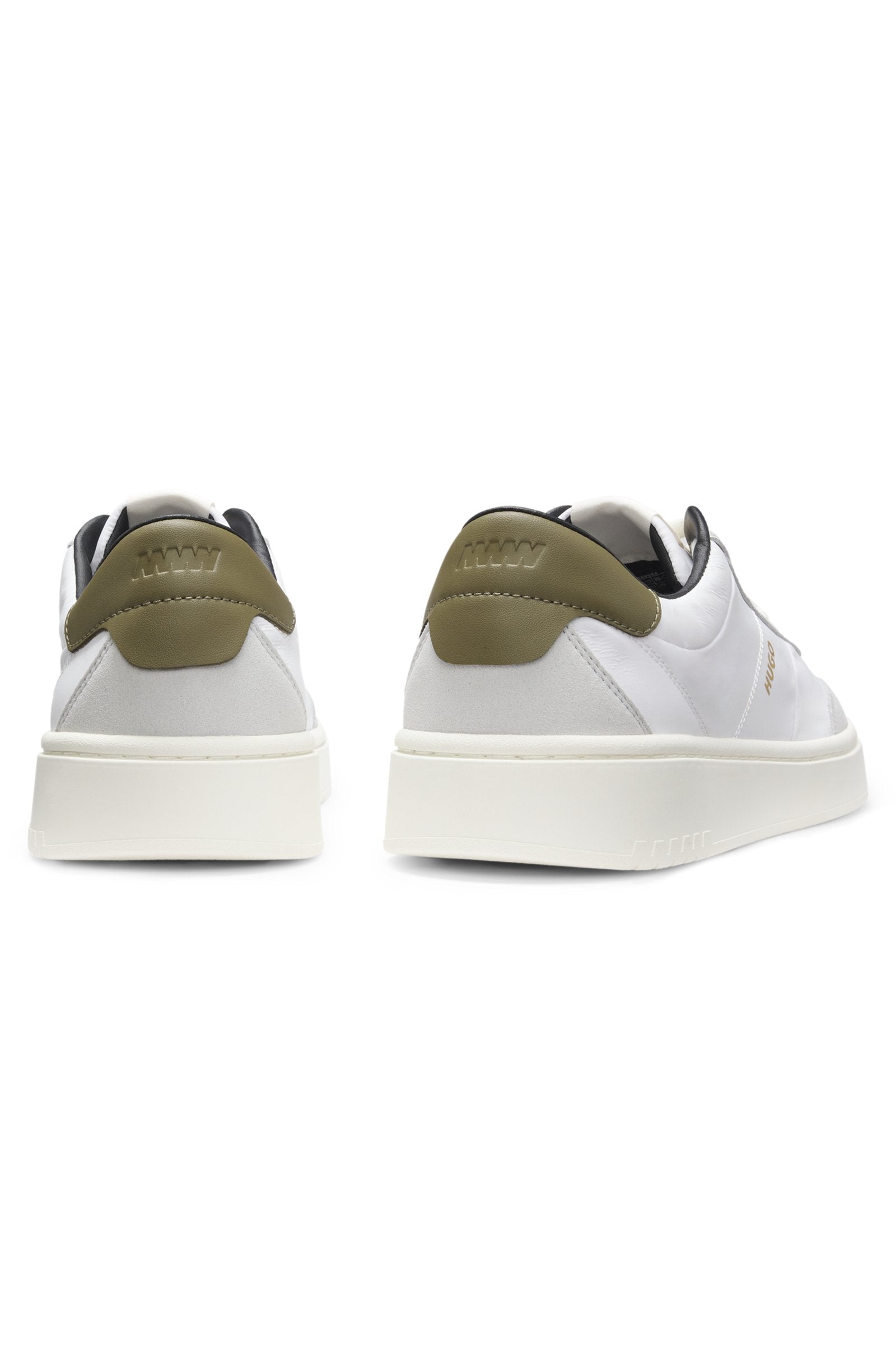 Cupsole sneakers with gold-printed logo