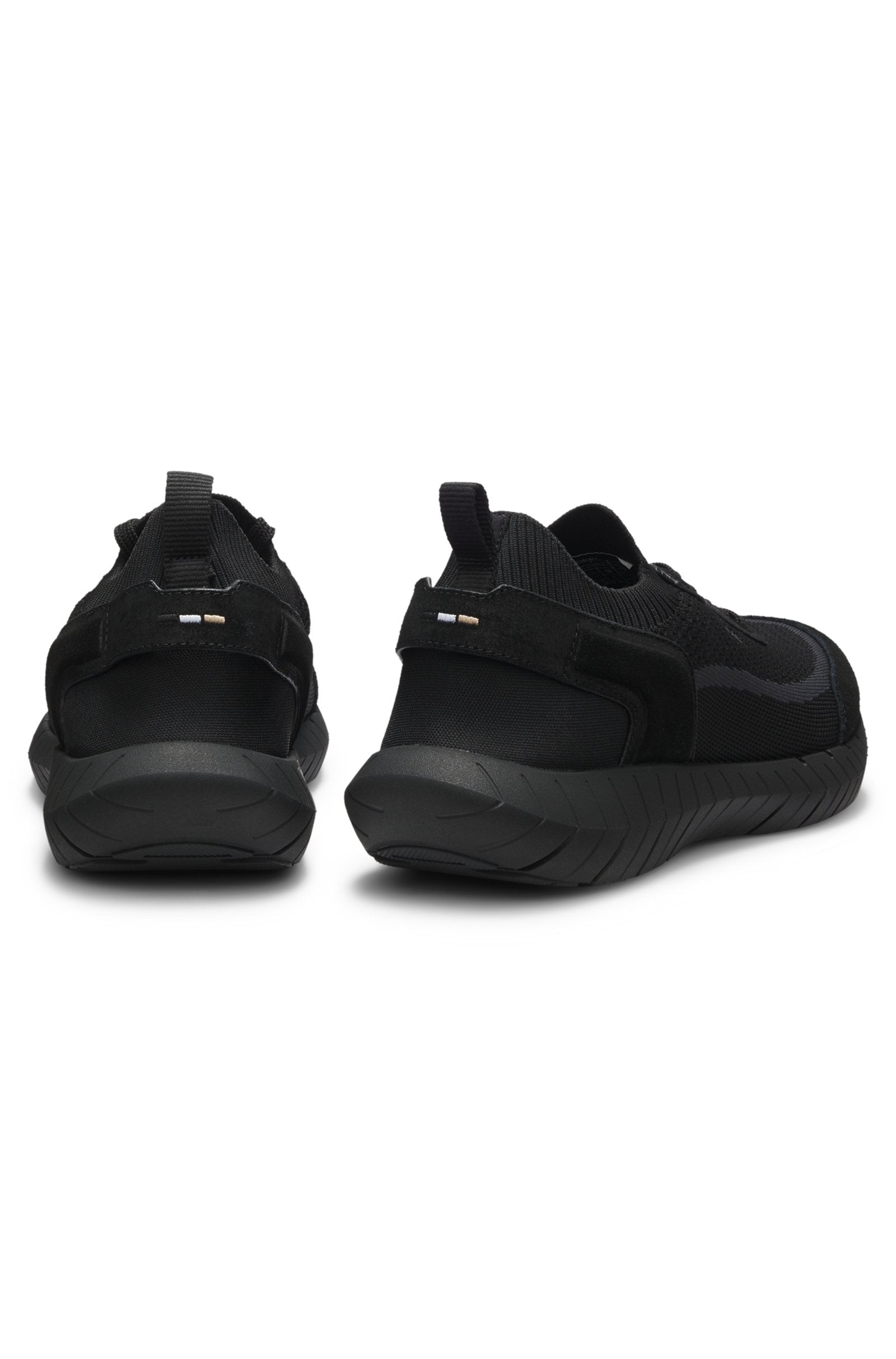 Sock sneakers with suede trims