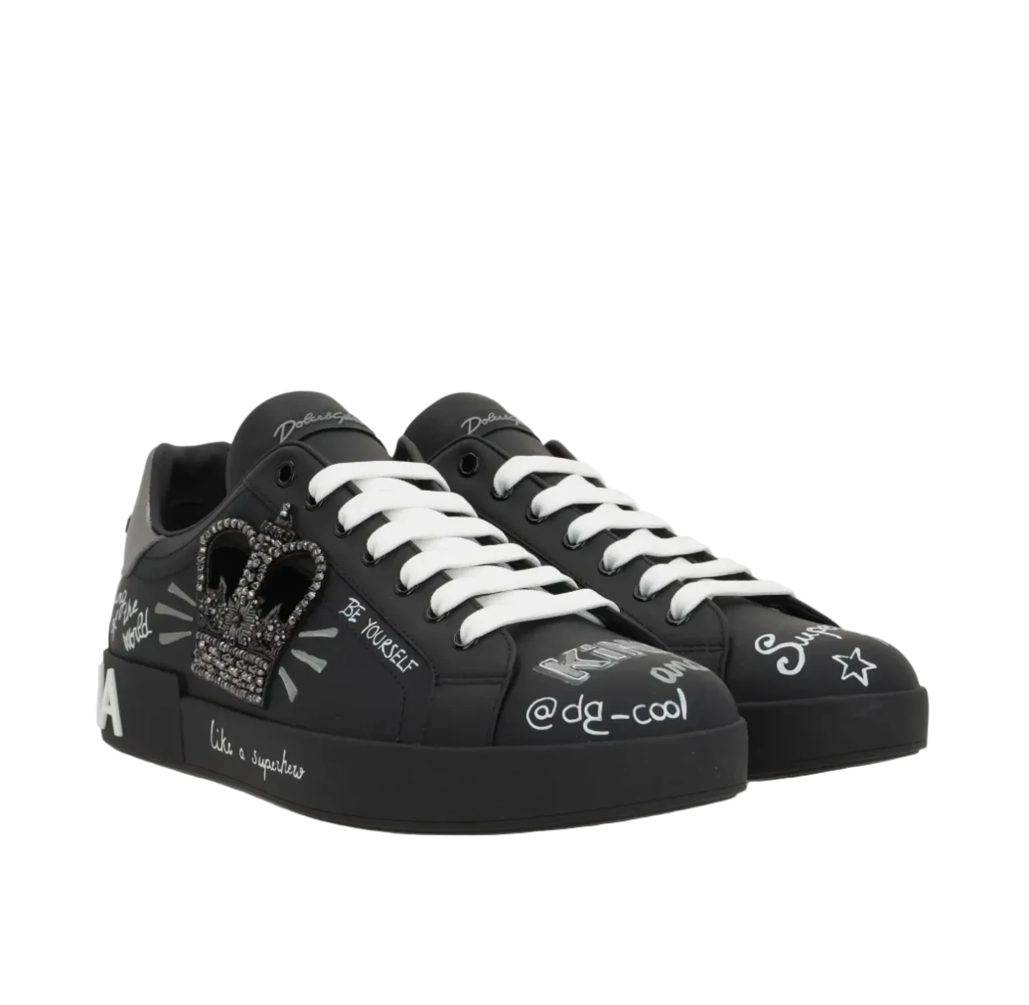 Dolce & Gabbana Graffiti Printed Low-Top Sneakers