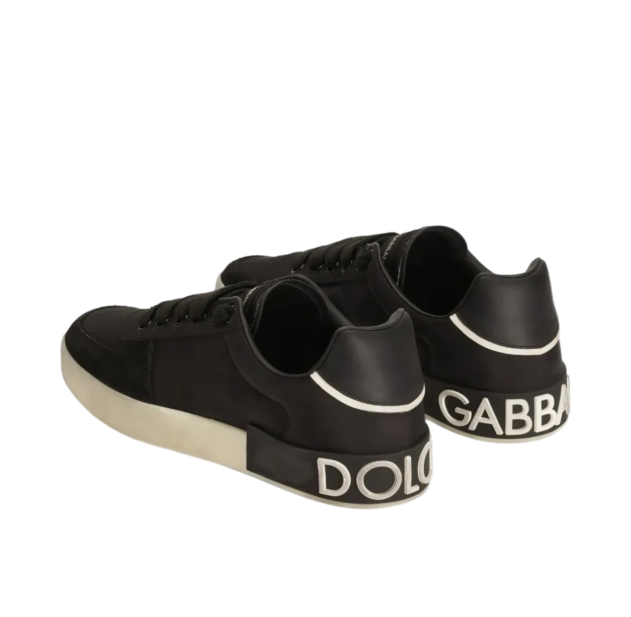 SNEAKERS PORTOFINO DE NYLON Y PIEL / NEGRO