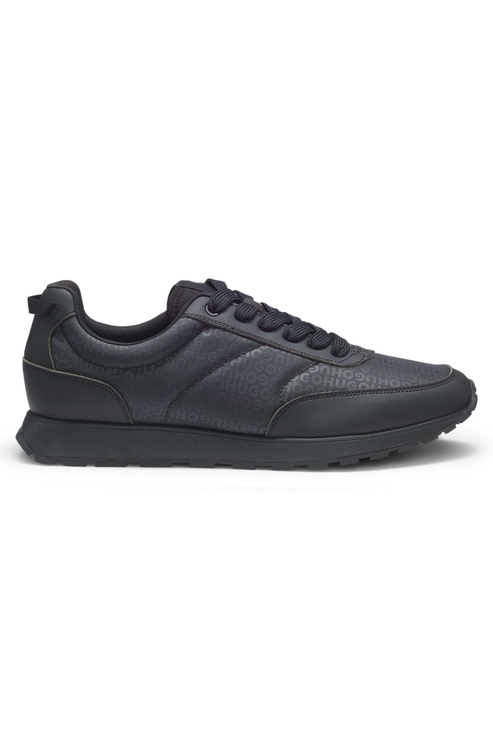 Low-top trainers with monogrammed uppers