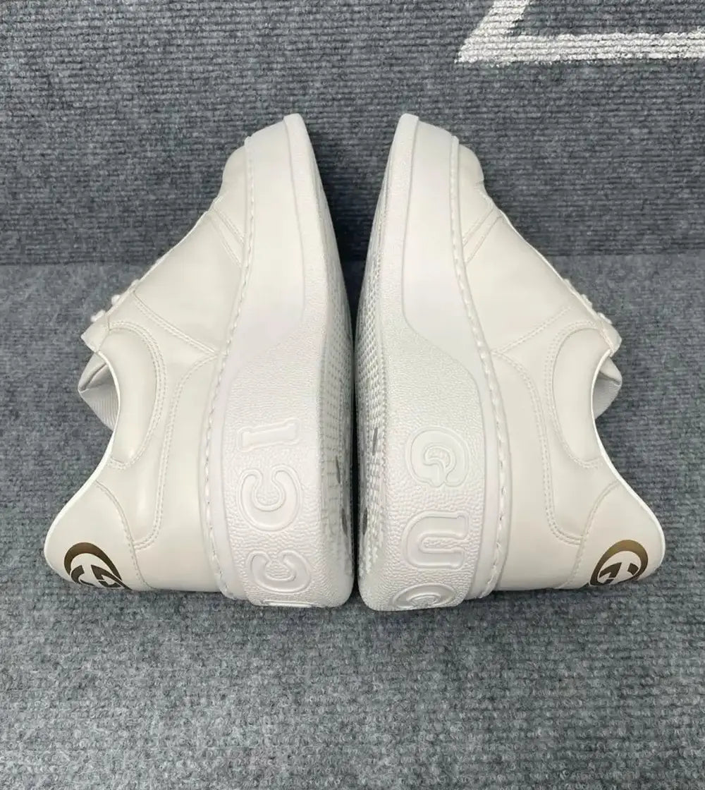 GUCCI white leather