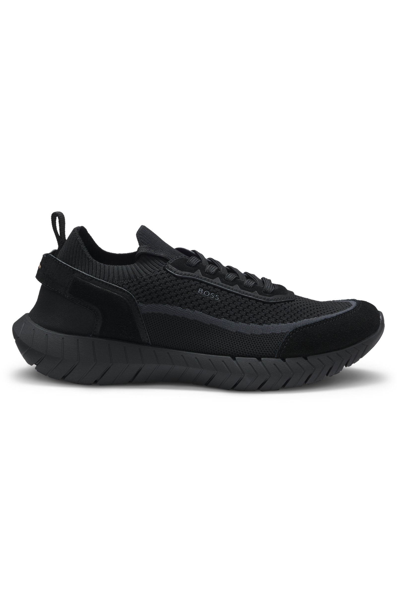 Sock sneakers with suede trims