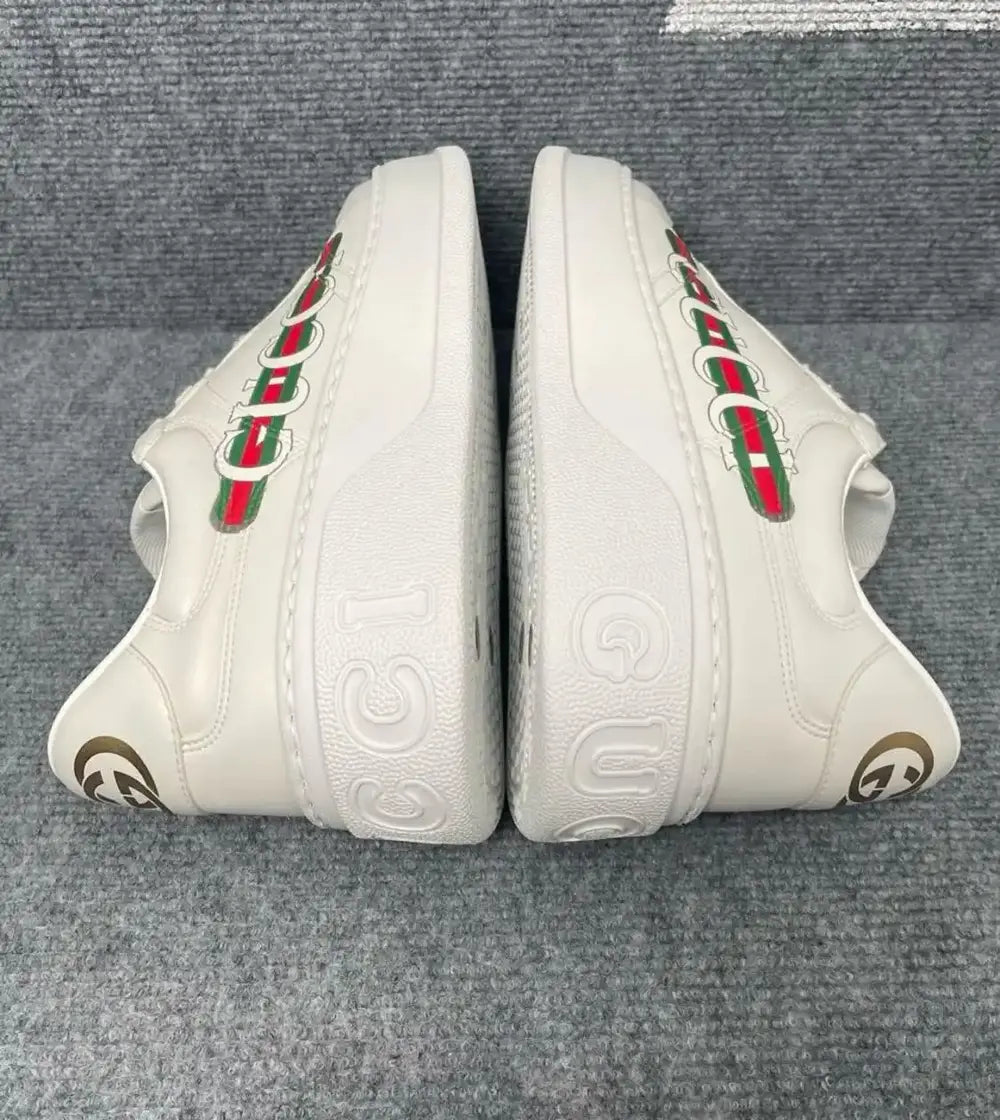 GUCCI white leather