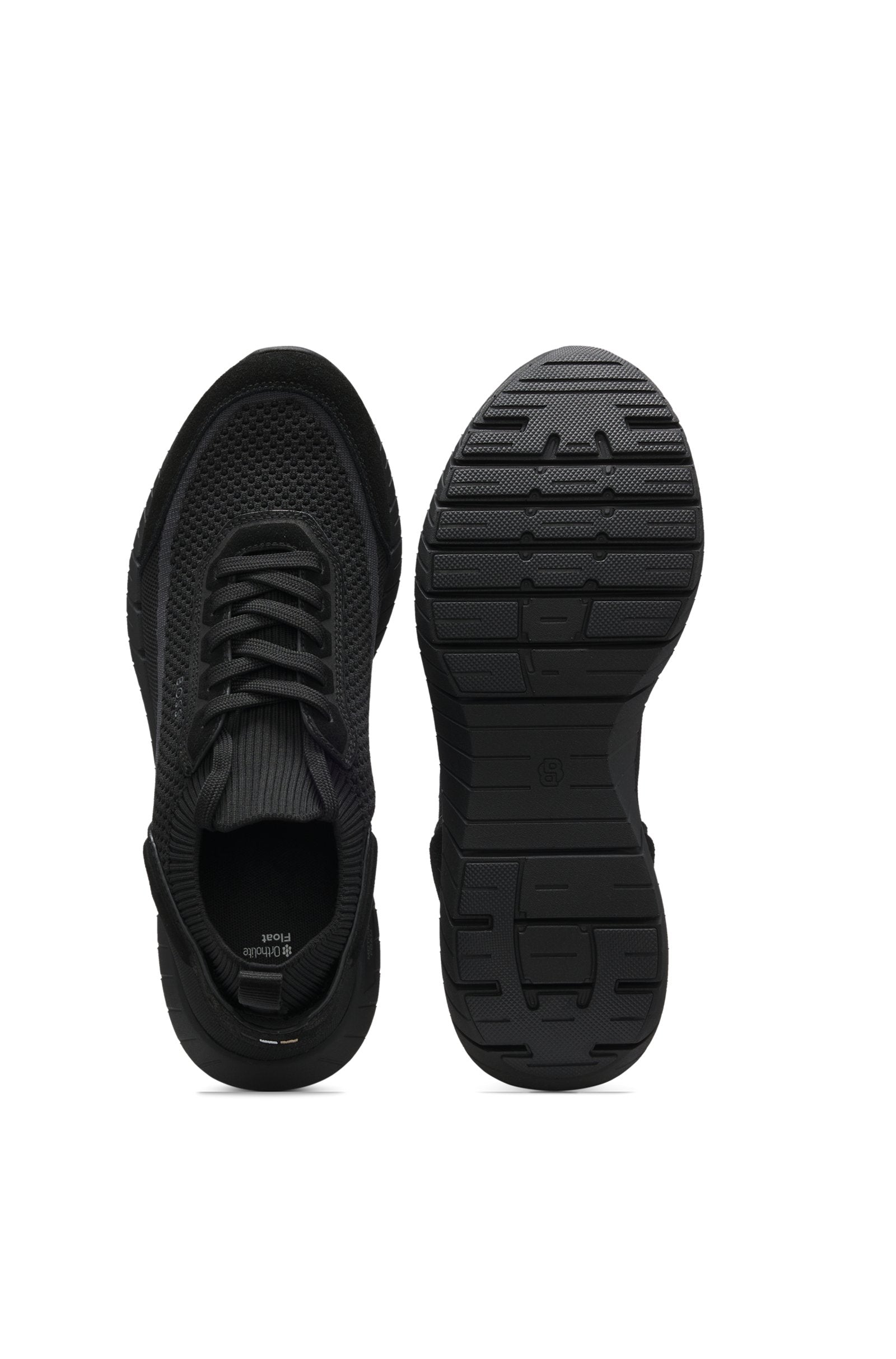 Sock sneakers with suede trims