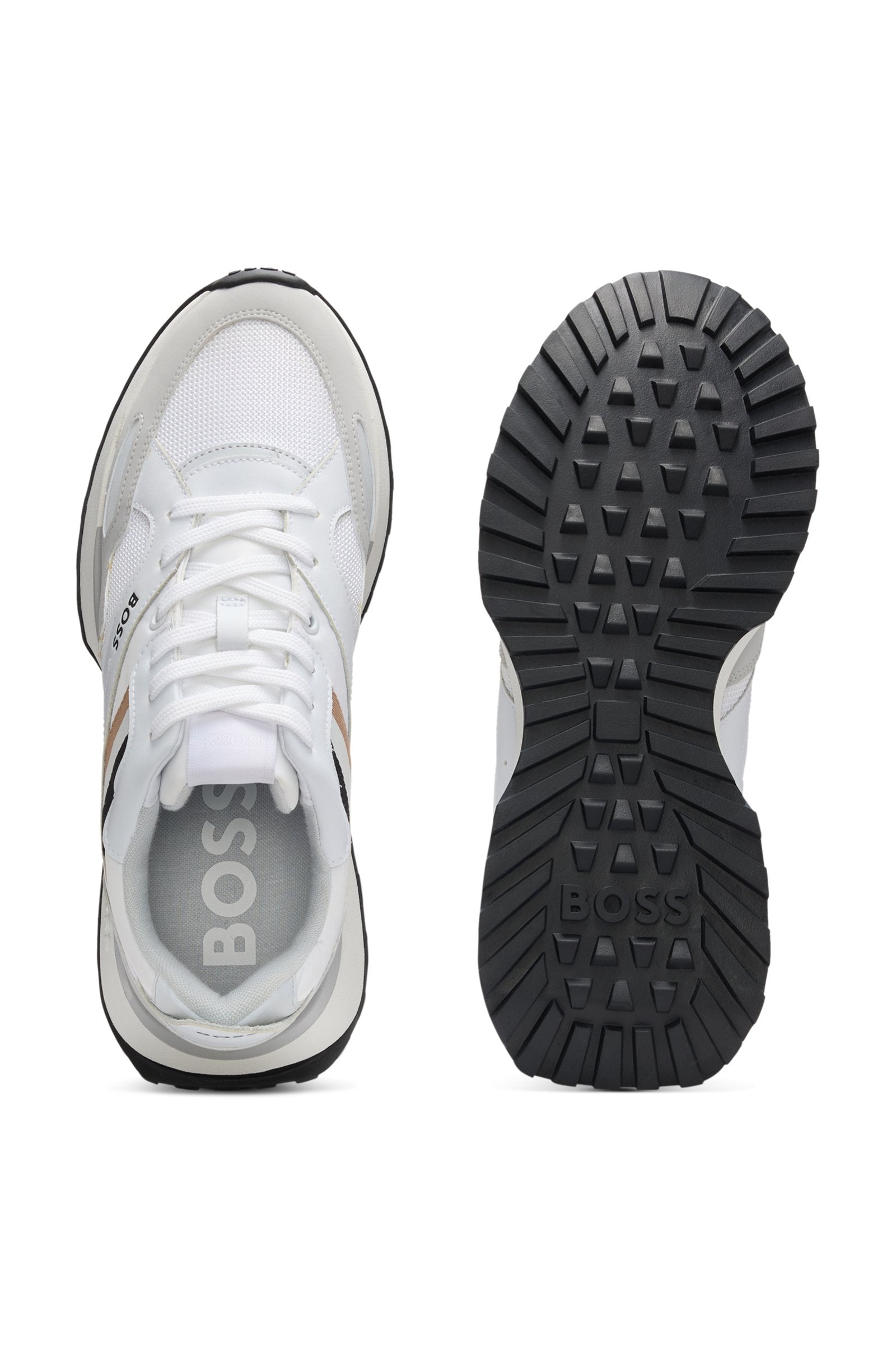 Running-style sneakers with EVA rubber outsole