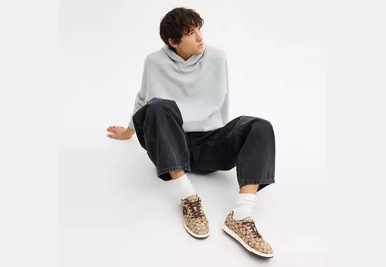 Soft Soho Sneaker In Signature Sateen Jacquard