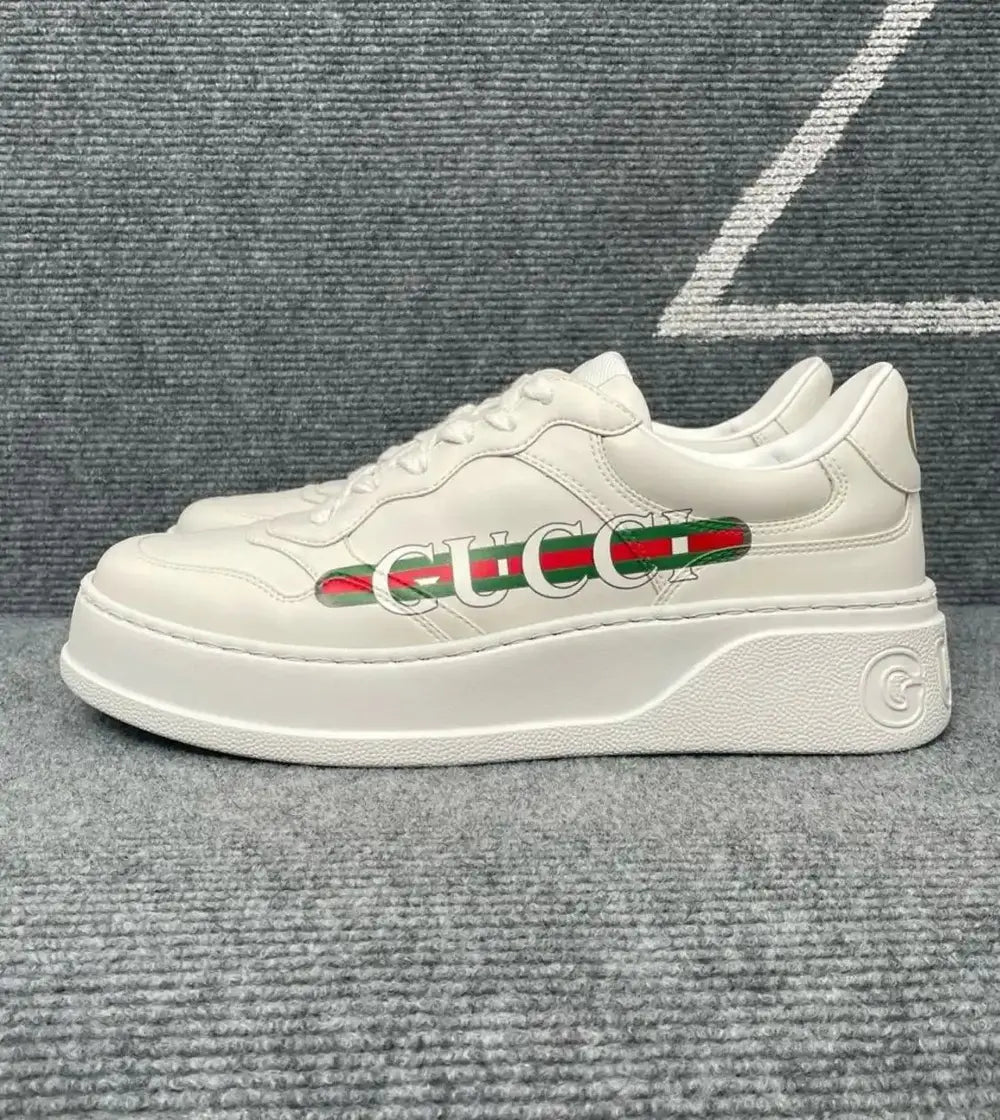 GUCCI white leather