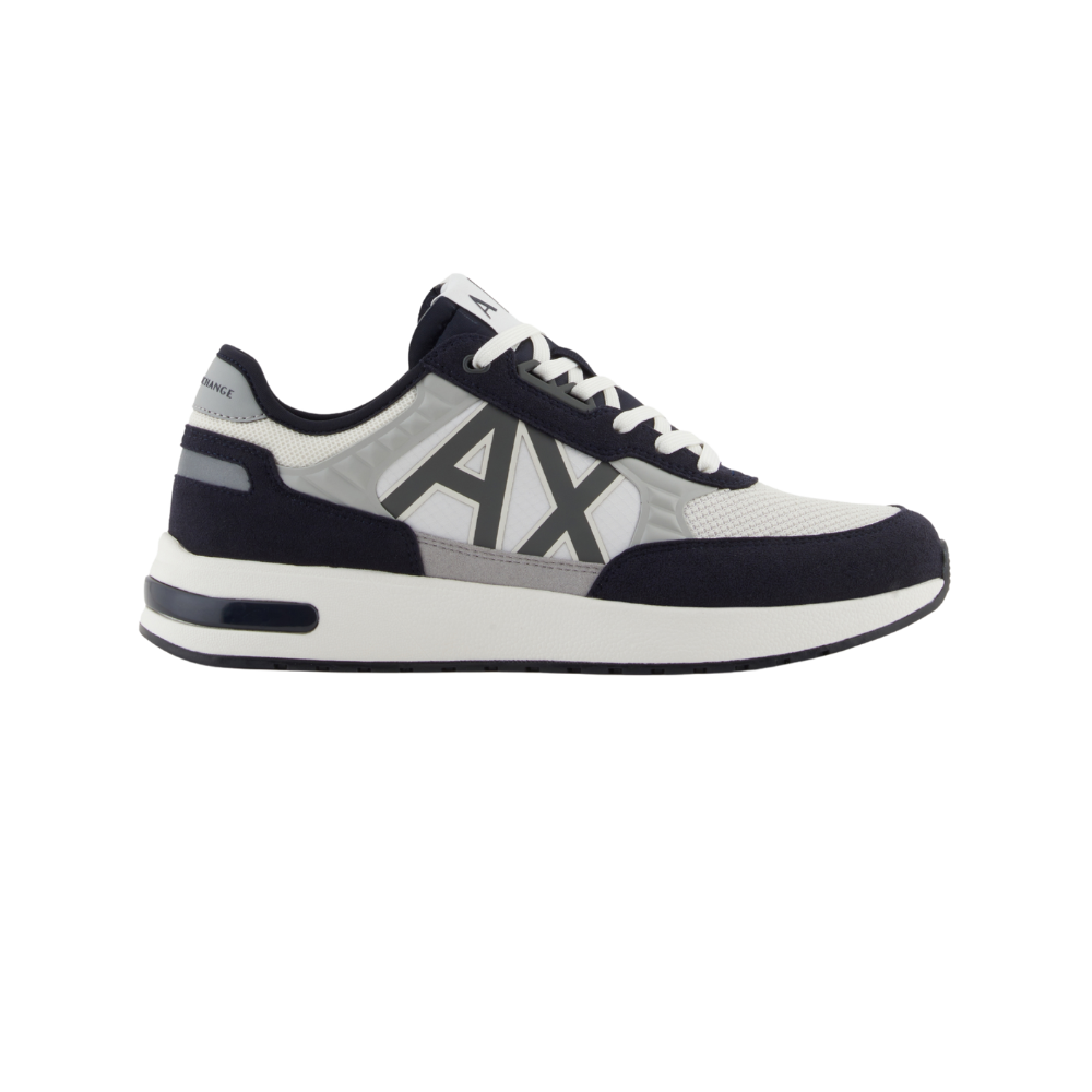 ECO-SUEDE COLOR BLOCK LOGO SNEAKERS