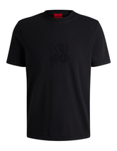 Cotton-jersey T-shirt with logo appliqué