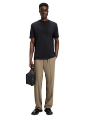 Cotton-jersey T-shirt with logo appliqué