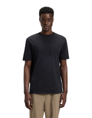 Cotton-jersey T-shirt with logo appliqué