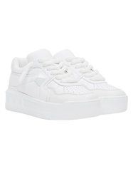 White One Stud XL Nappa Leather Low-Top Sneakers