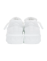 White One Stud XL Nappa Leather Low-Top Sneakers