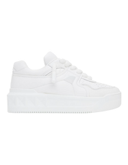 White One Stud XL Nappa Leather Low-Top Sneakers