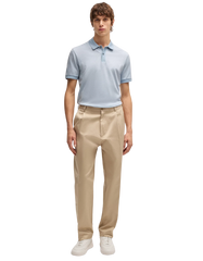 Mercerized-cotton polo shirt with micro pattern
