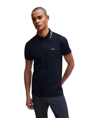 Stretch-cotton slim-fit polo shirt with branding