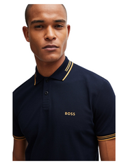 Stretch-cotton slim-fit polo shirt with branding