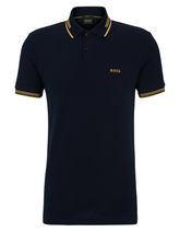Stretch-cotton slim-fit polo shirt with branding