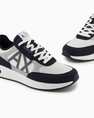 ECO-SUEDE COLOR BLOCK LOGO SNEAKERS