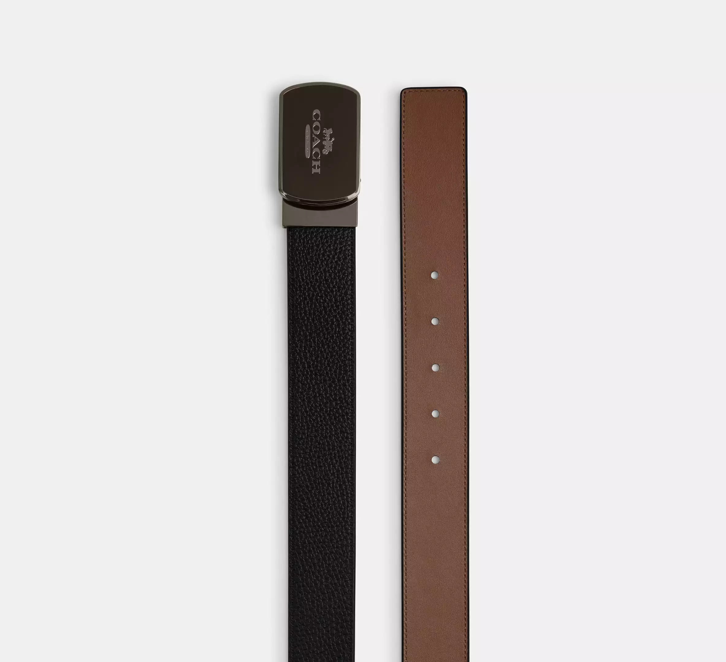 Plaque Buckle Cut To Size Reversible Belt, 38 Mm
