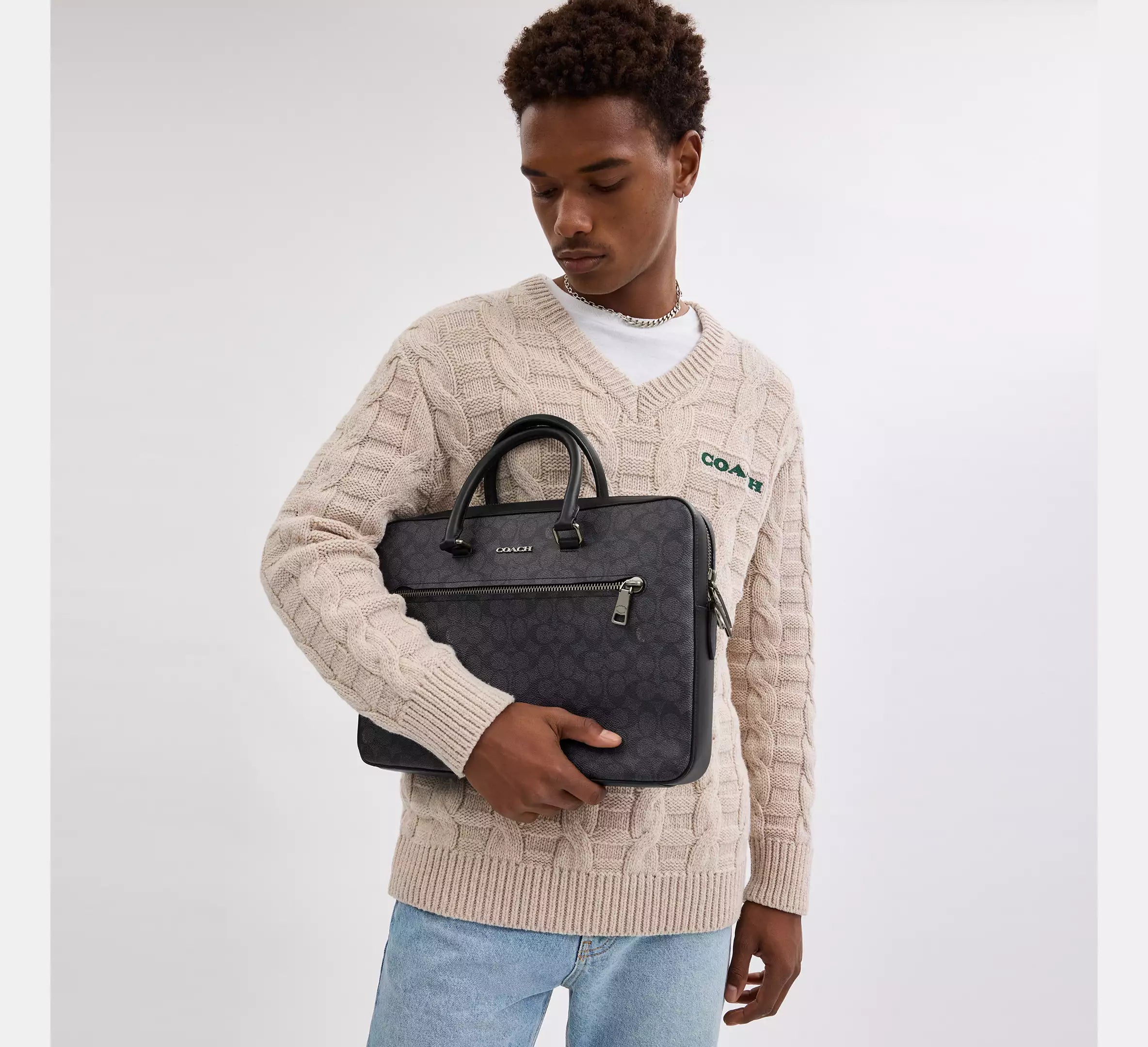Ethan Slim Brief In Signature Canvas