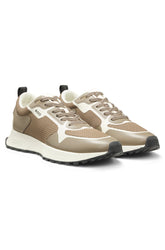 Mesh-detail trainers in mixed materials