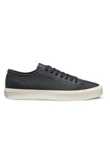 Low-top trainers in grained faux leather