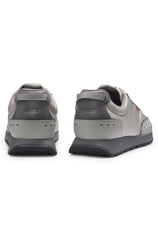 Retro-inspired trainers with faux-leather trims