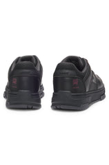 HUGO x RB faux-leather trainers with bull-graphic logo