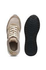 Suede-trim trainers with Double B monogram