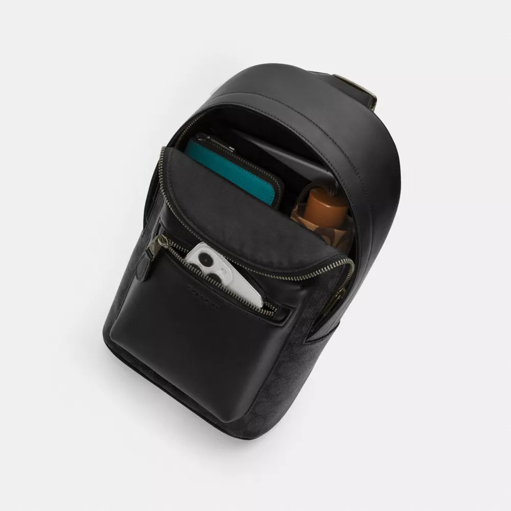 West Pack In Signature Canvas With Varsity Stripe