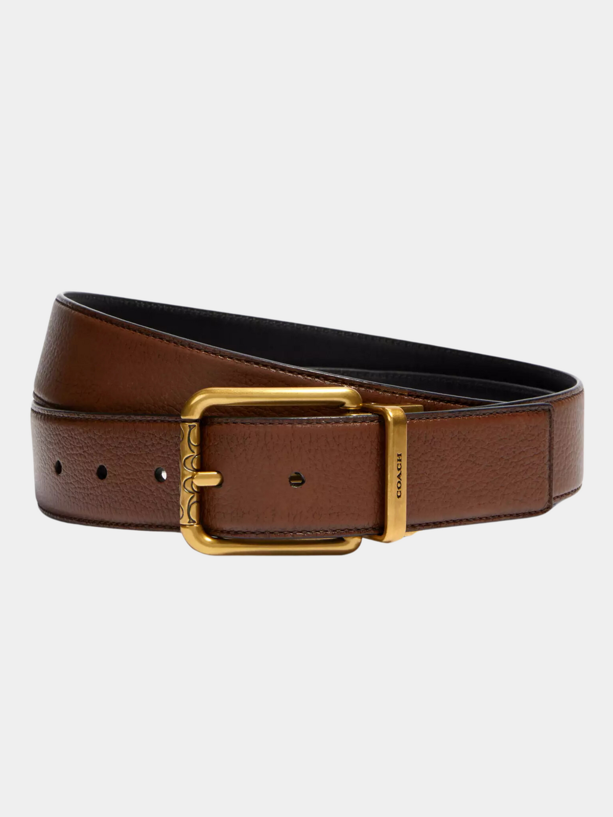 Square Roller Buckle Cut To Size Reversible Belt, 38 Mm