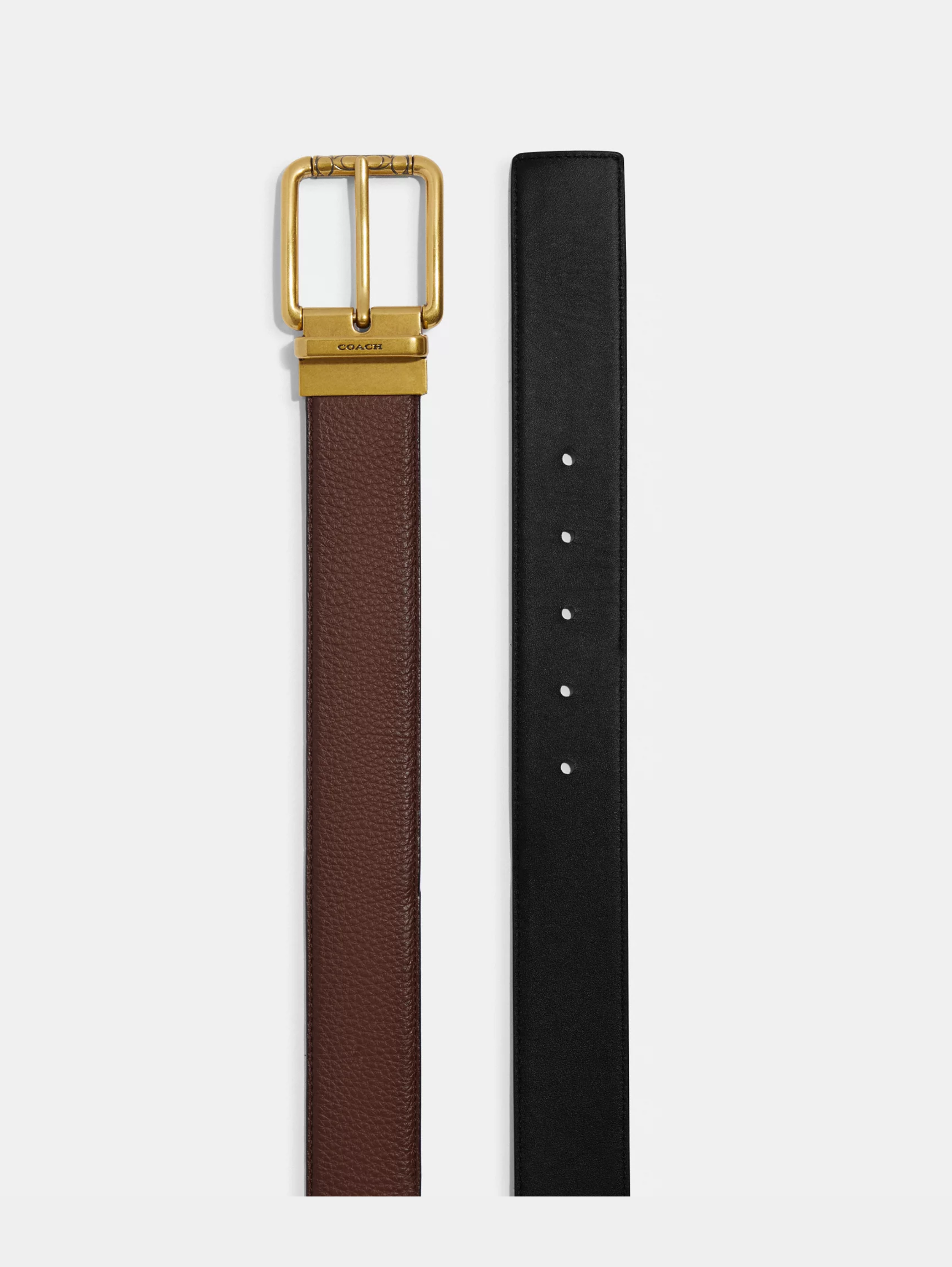 Square Roller Buckle Cut To Size Reversible Belt, 38 Mm