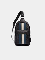 West Pack In Signature Canvas With Varsity Stripe