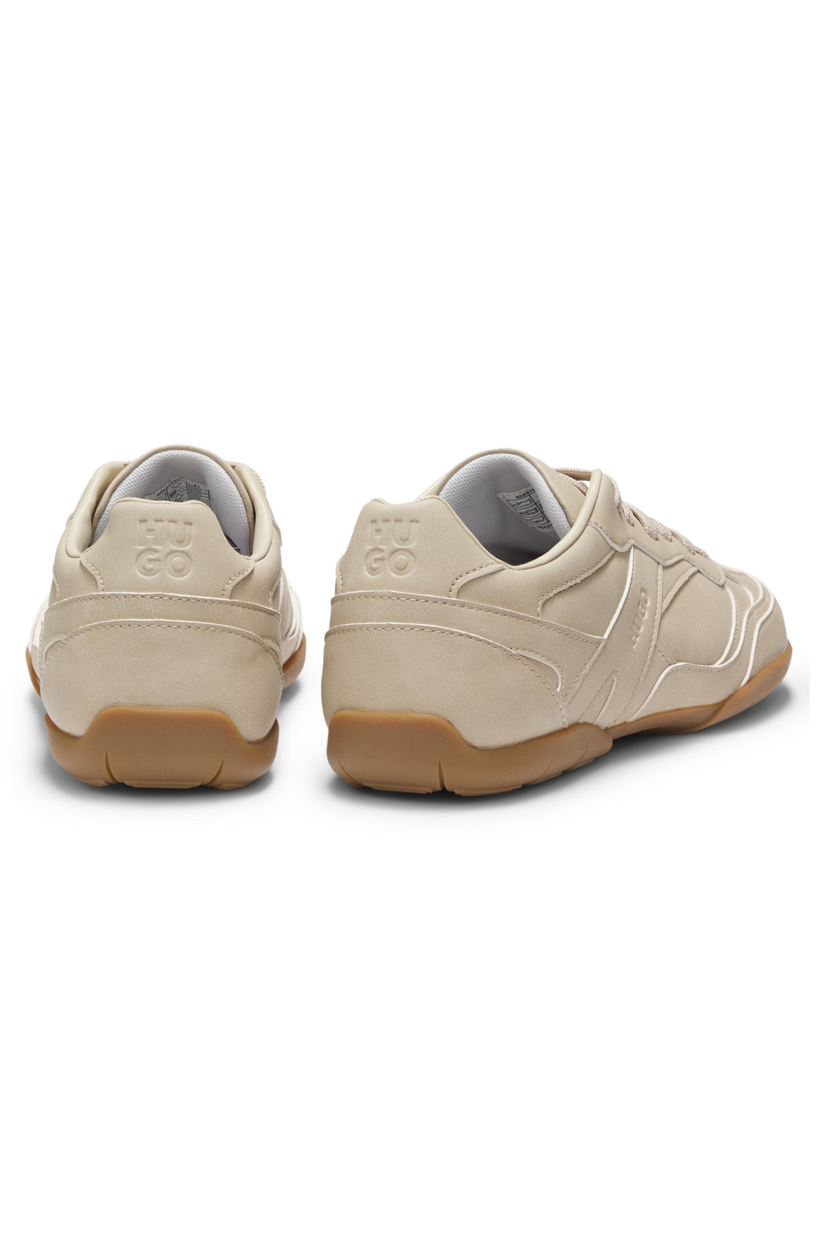 Stacked-logo trainers in faux leather