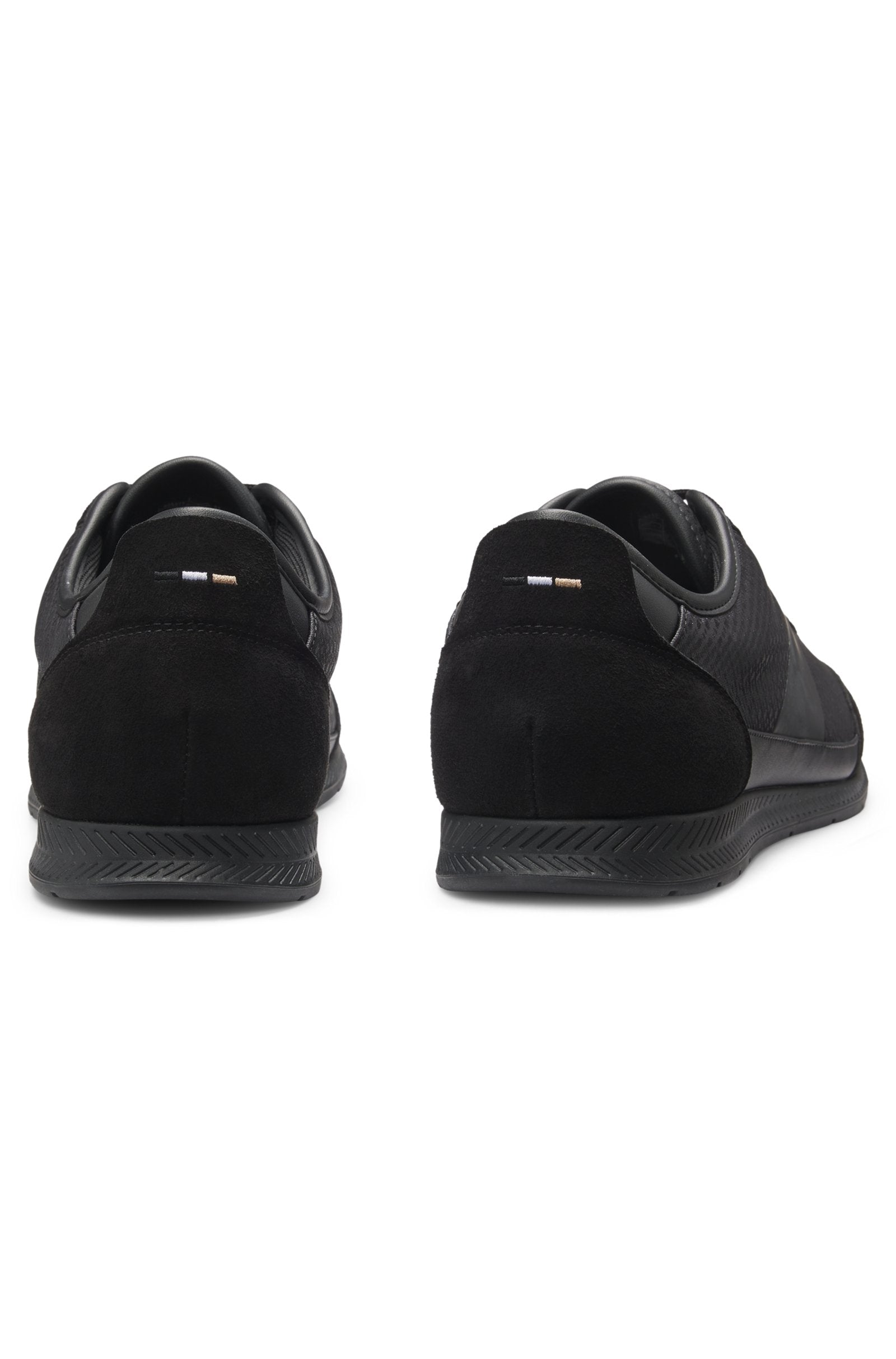 Low-top trainers with monogram jacquard
