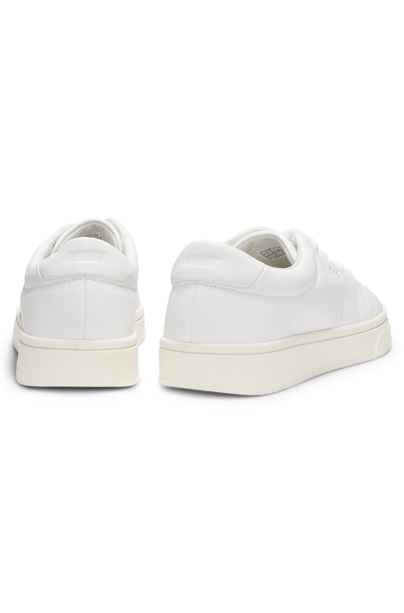 Nappa-leather trainers with gold-tone logo