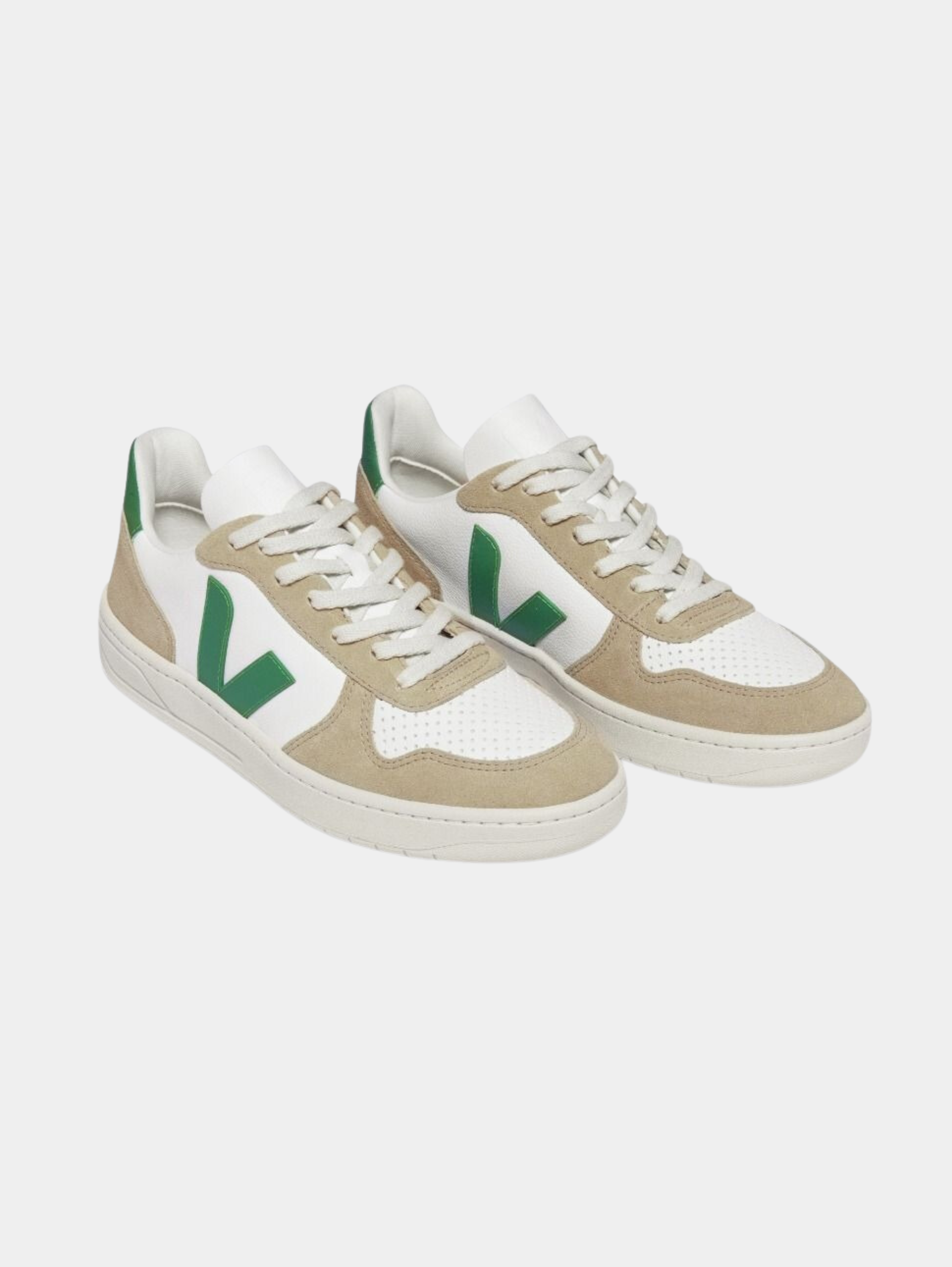 V-10 LEATHER WHITE EMERAUDE SAHARA