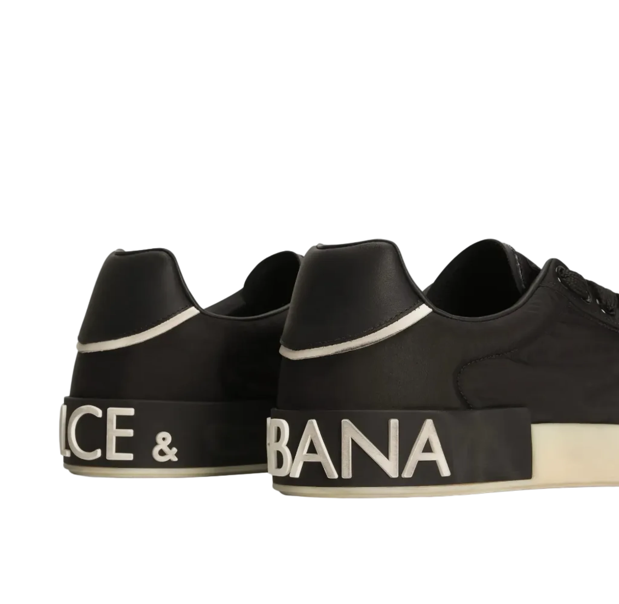 SNEAKERS PORTOFINO DE NYLON Y PIEL / NEGRO