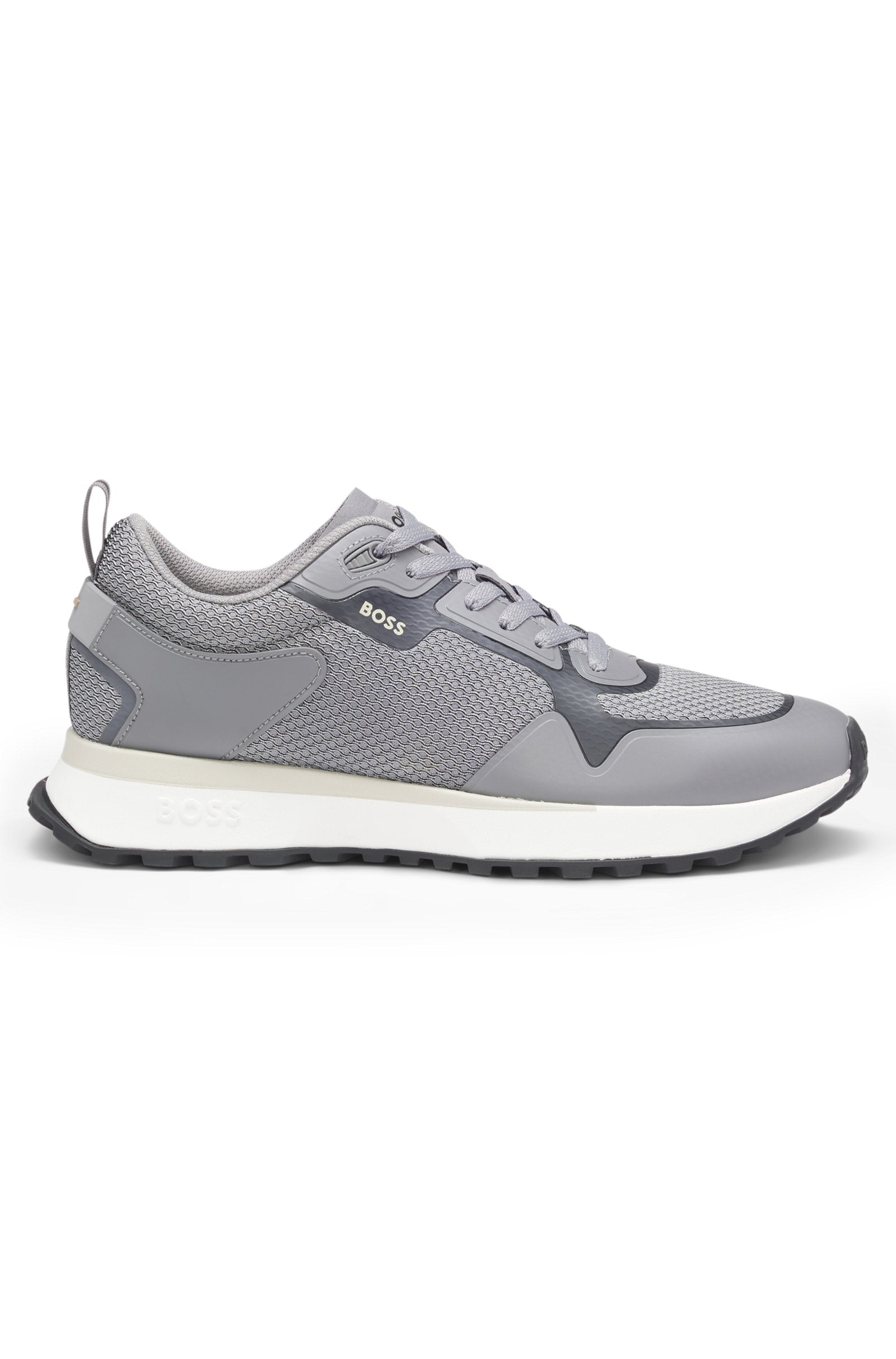 Mesh-detail trainers in mixed materials