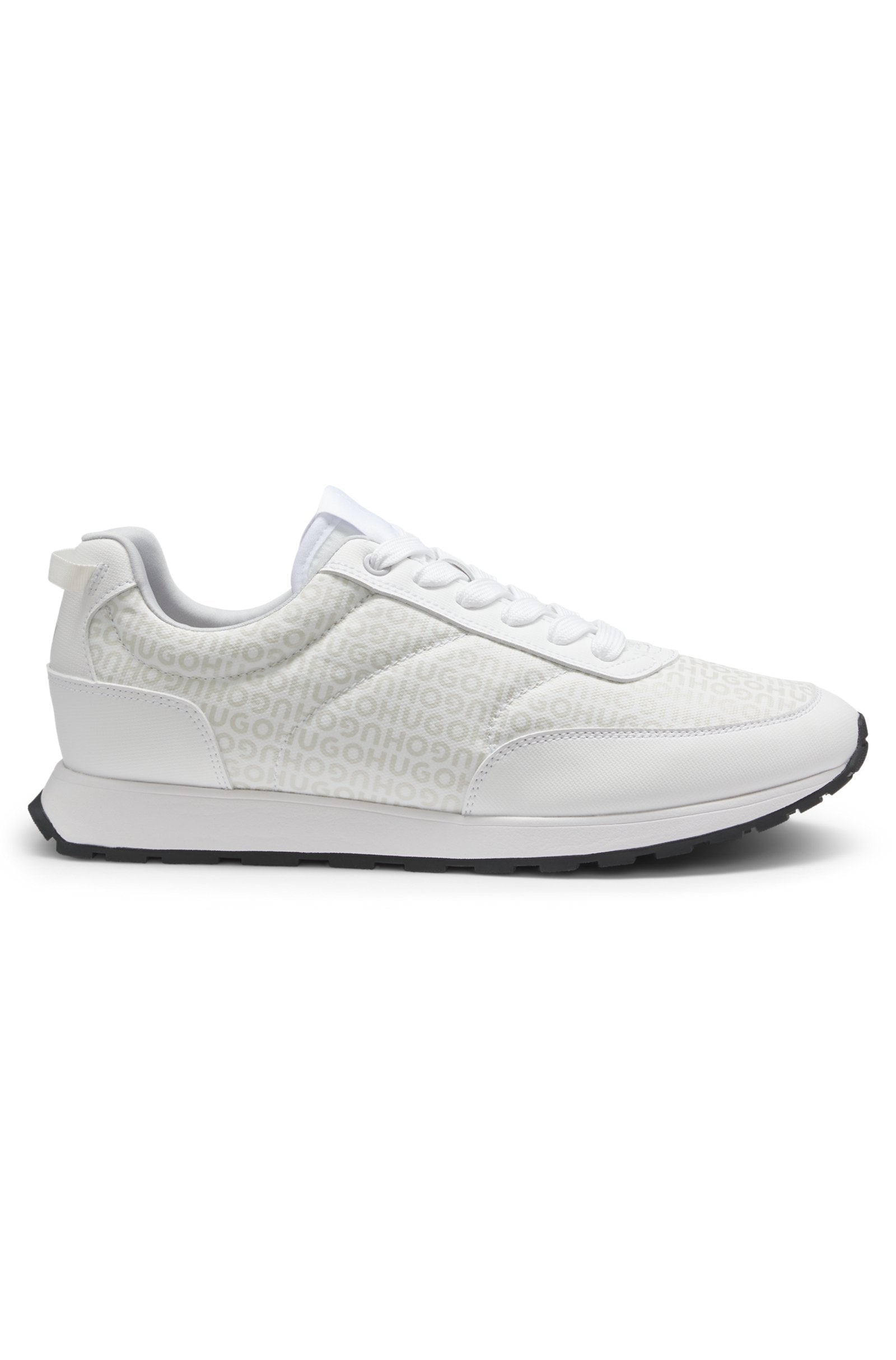 Low-top trainers with monogrammed uppers