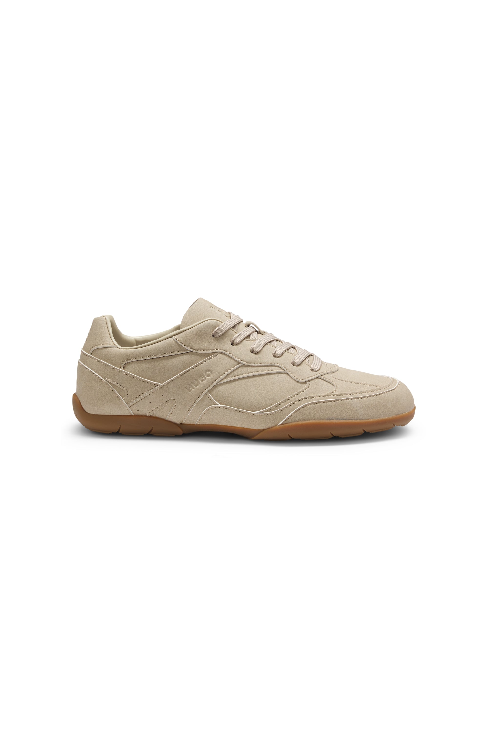 Stacked-logo trainers in faux leather