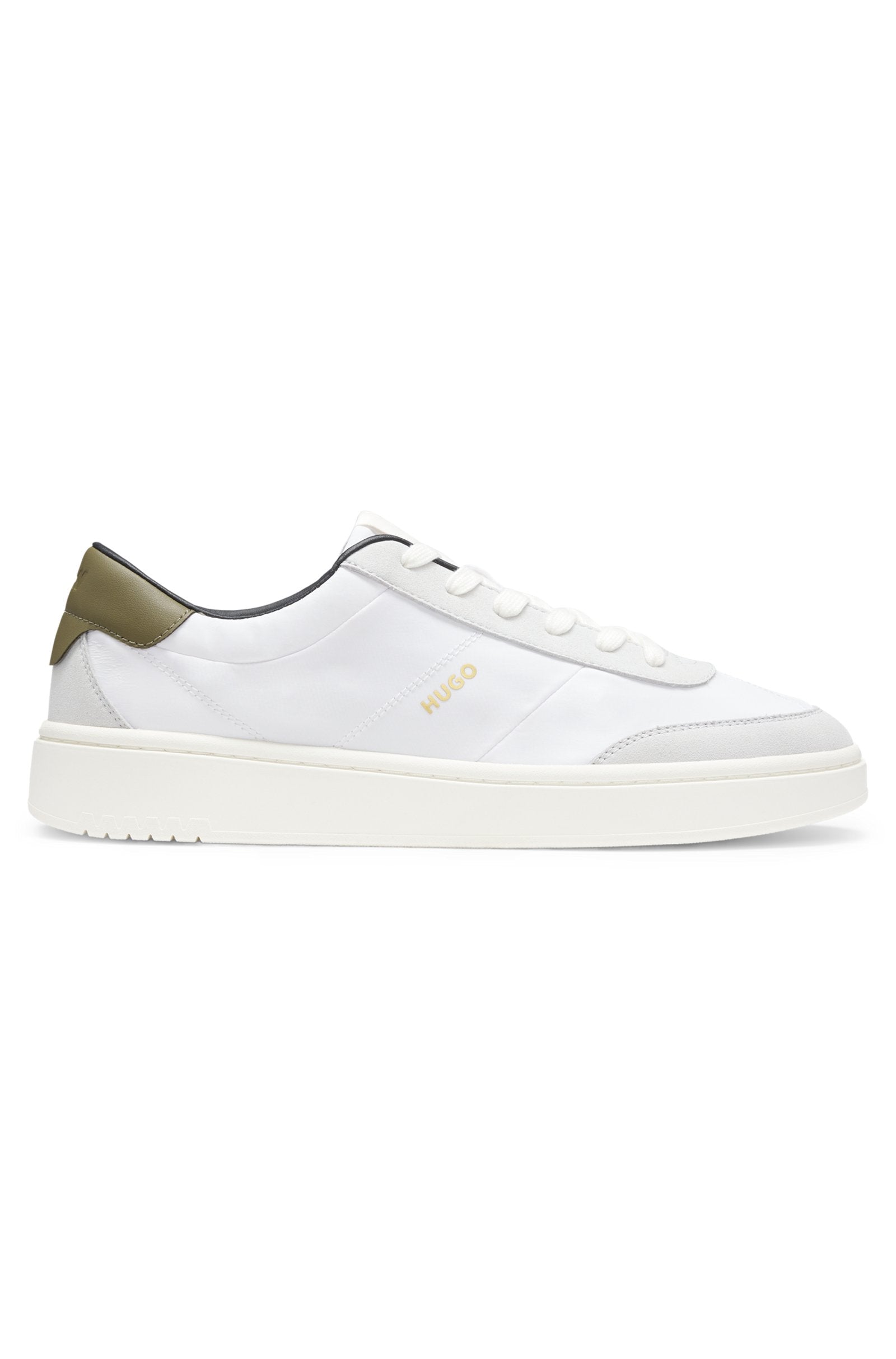Cupsole sneakers with gold-printed logo
