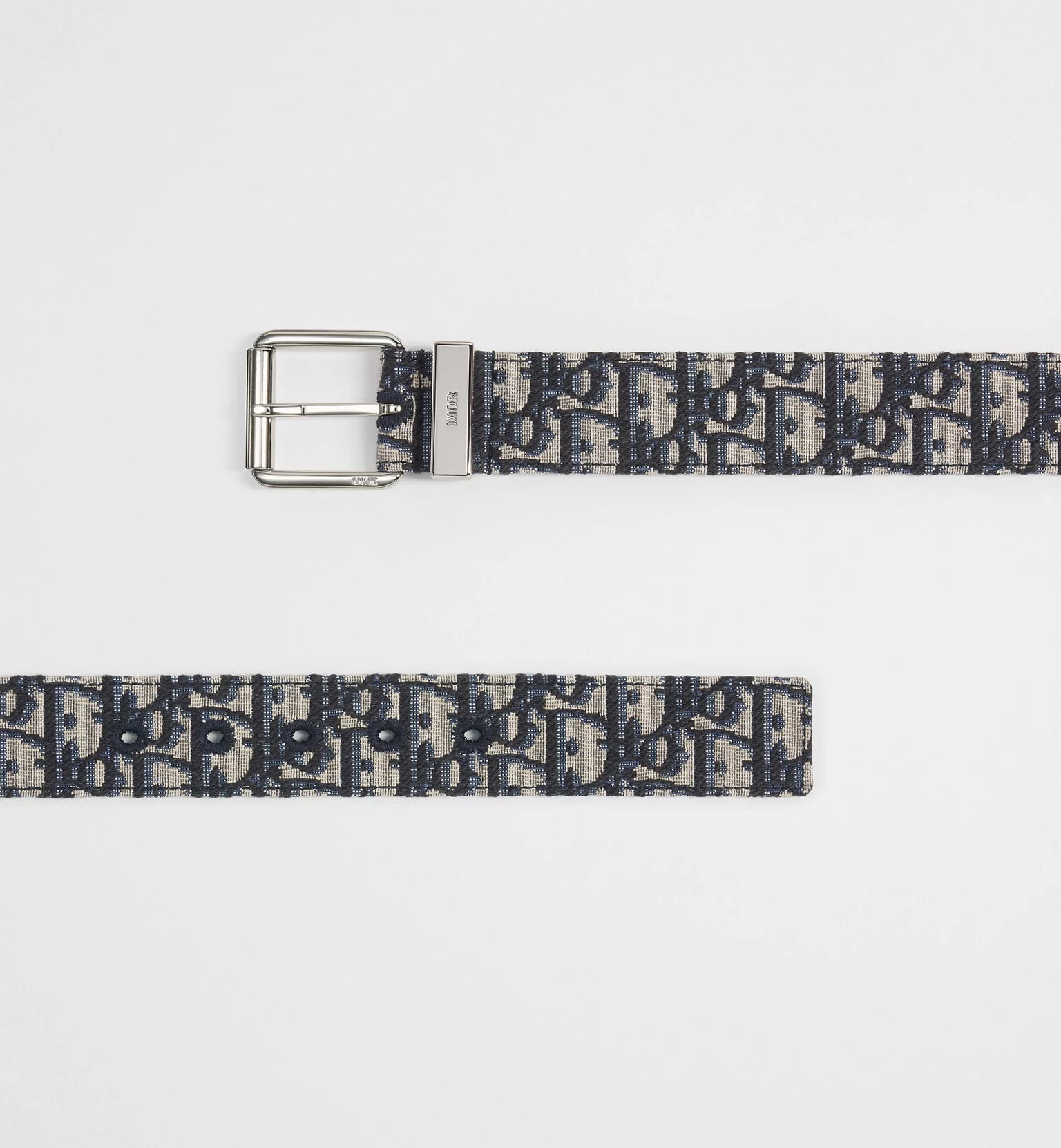 Beige and Black Dior Oblique Jacquard with Black Grained Calfskin