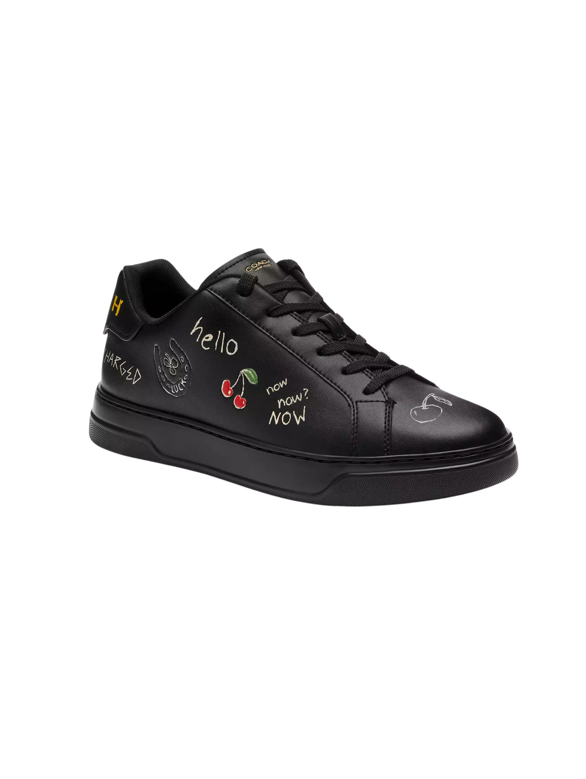 High Line Sneaker With Sketch Print