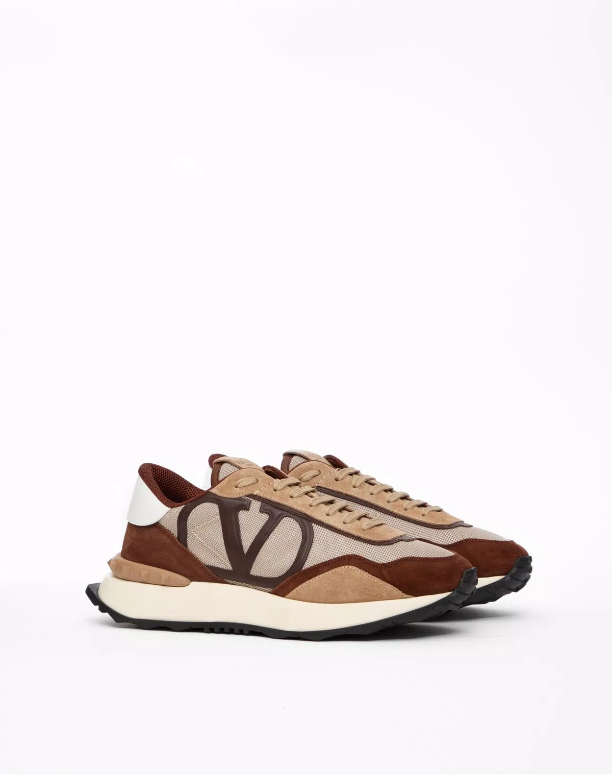 Netrunner fabric and suede trainers