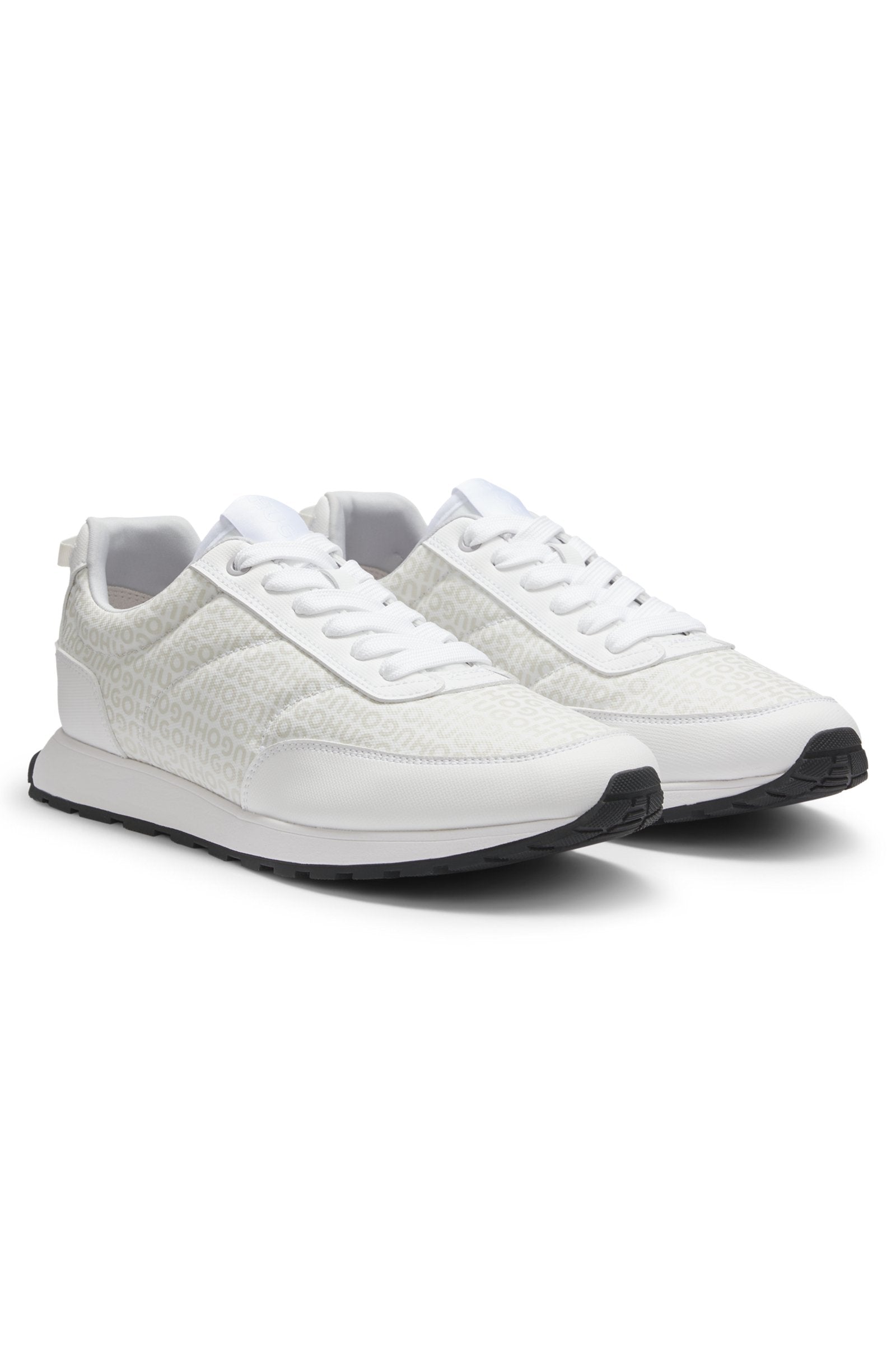 Low-top trainers with monogrammed uppers