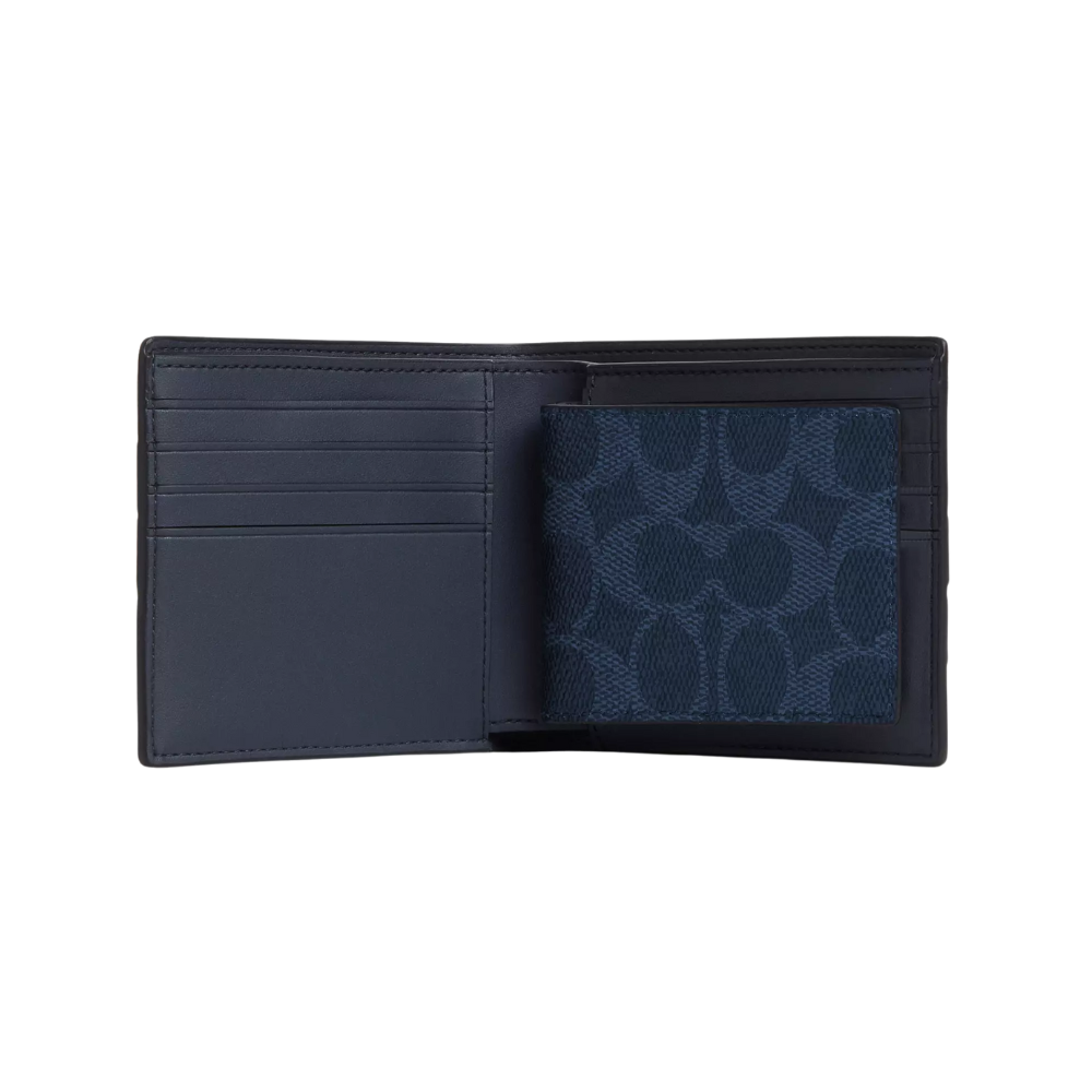 3 In 1 Wallet In Signature Canvas With Varsity Stripe
