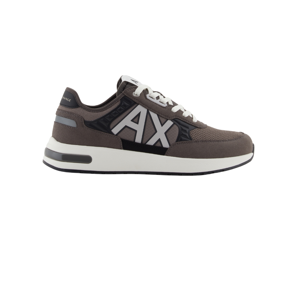 ECO-SUEDE COLOR BLOCK LOGO SNEAKERS